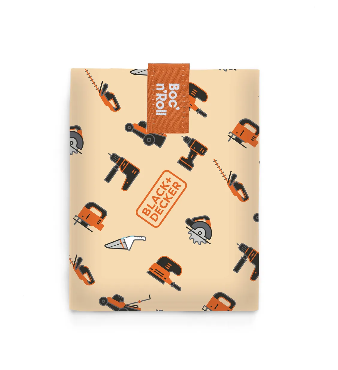 De opgevouwen Eat 'n Roll met BLACK+DECKER-motief